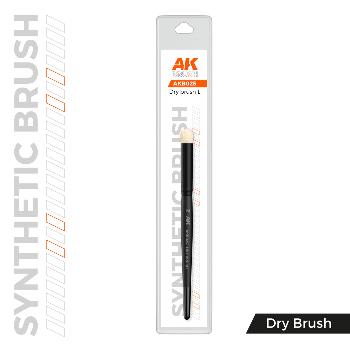 AK Interactive Weathering Synthetic Brush Dry Brush L | Boutique FDB