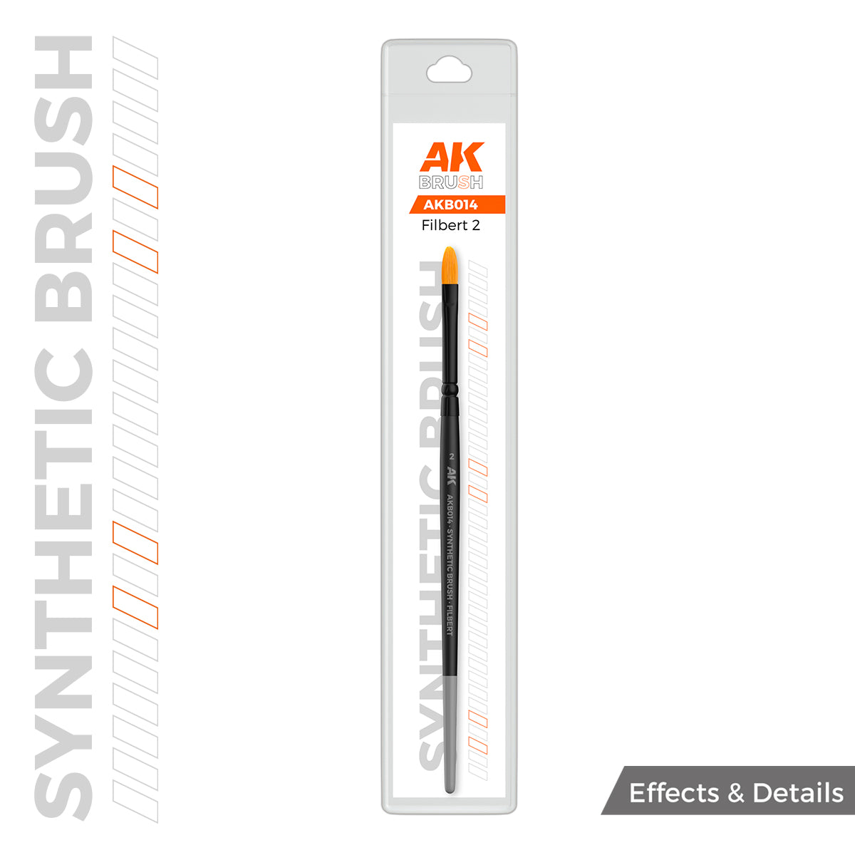 AK Interactive Synthetic Brush - Filbert 4 | Boutique FDB