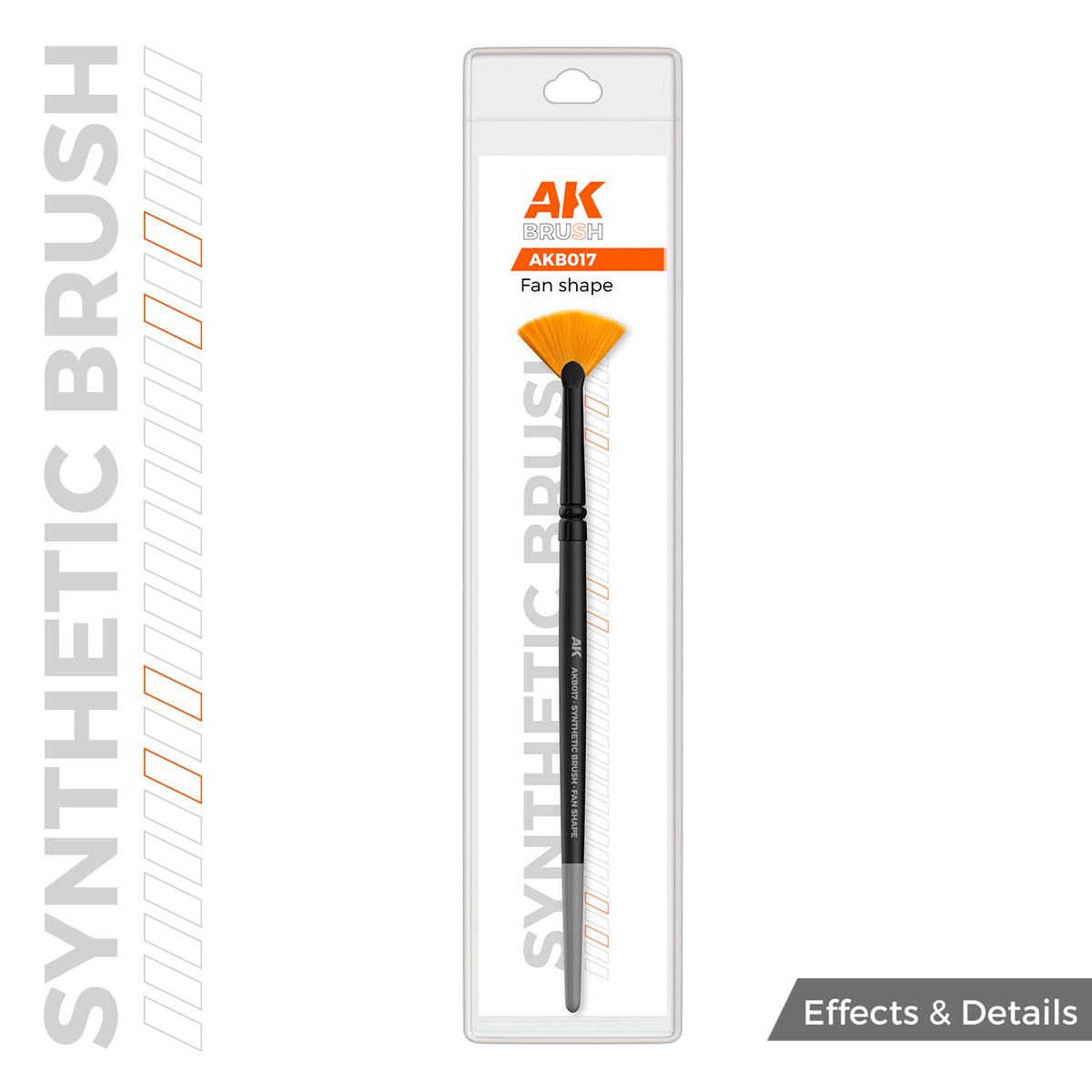 AK Interactive Weathering Synthetic Brush Fan Shape | Boutique FDB