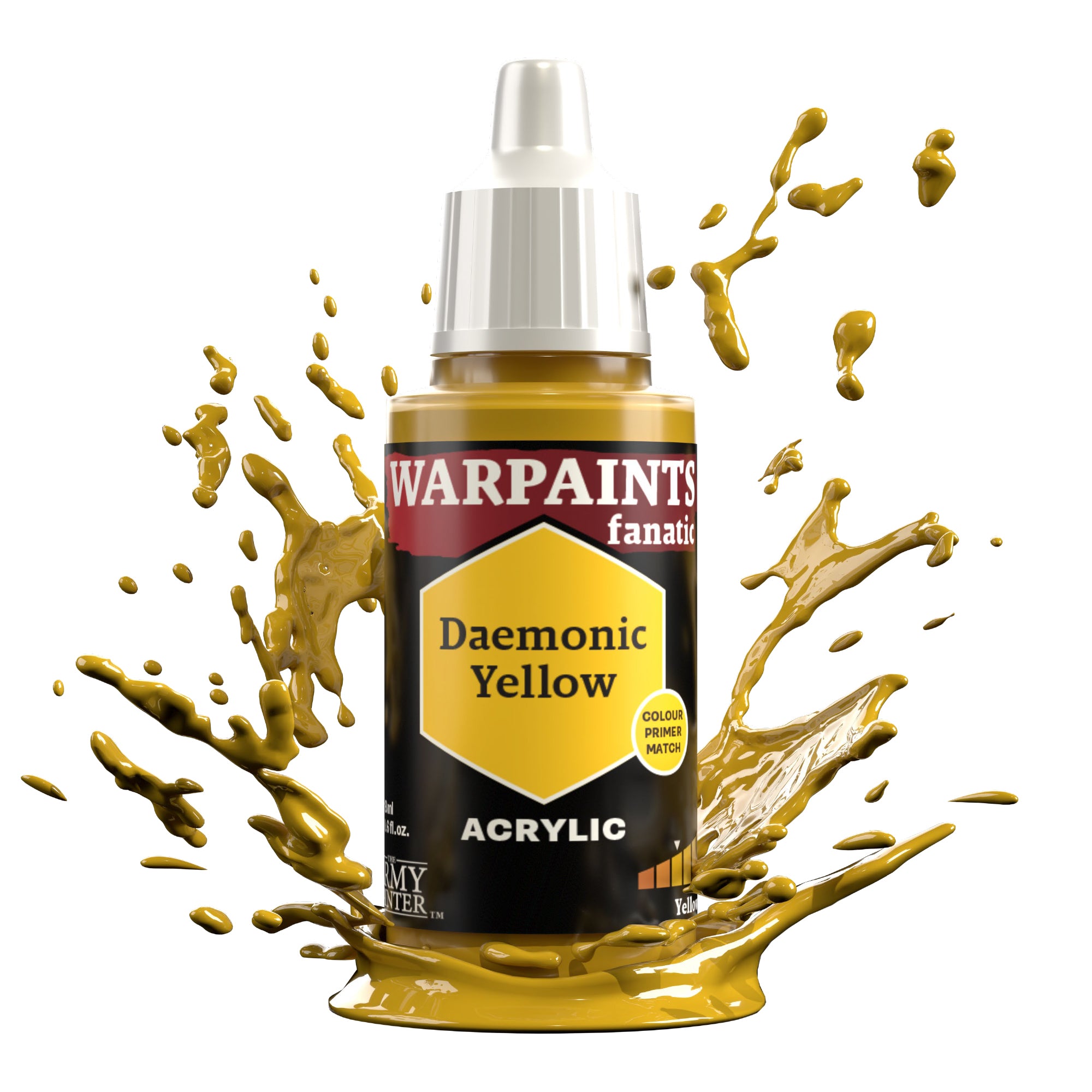 ARMY PAINTER: WARPAINTS FANATIC ACRYLIC - DAEMONIC YELLOW | Boutique FDB