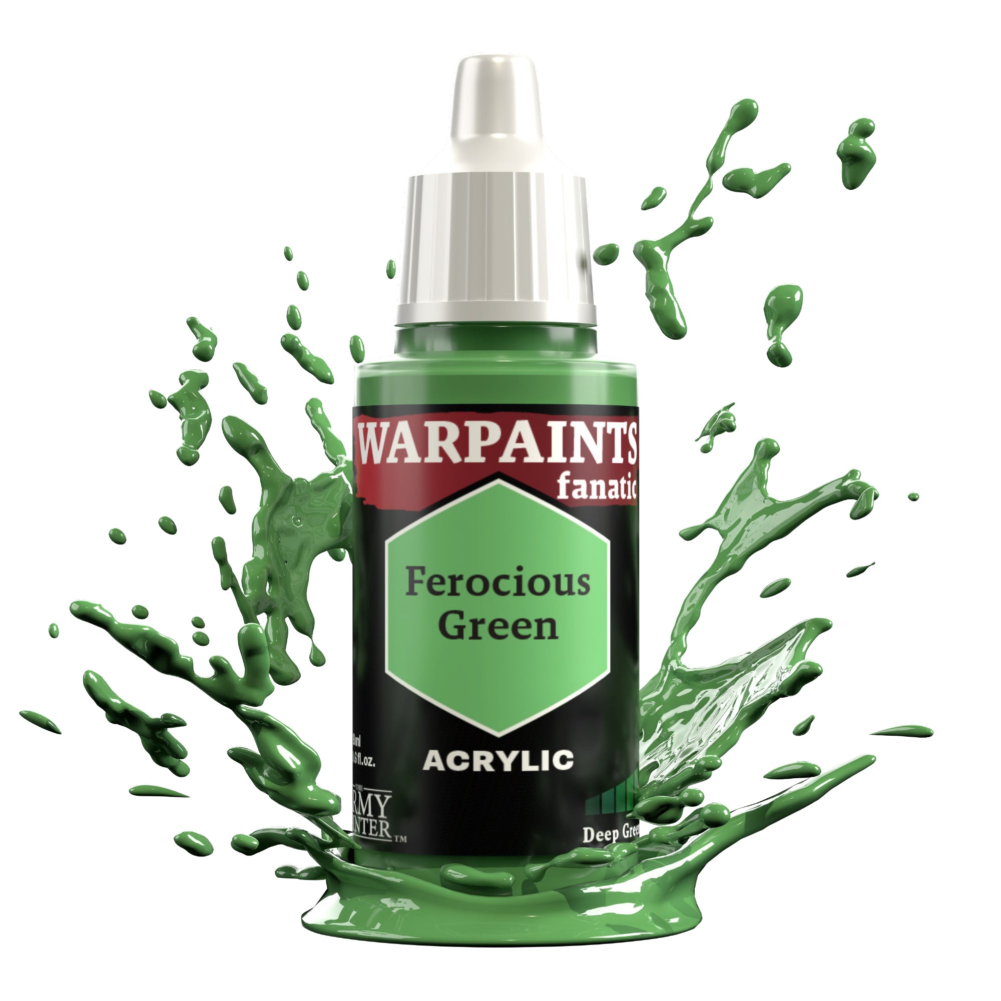 ARMY PAINTER: WARPAINTS FANATIC ACRYLIC - FEROCIOUS GREEN | Boutique FDB