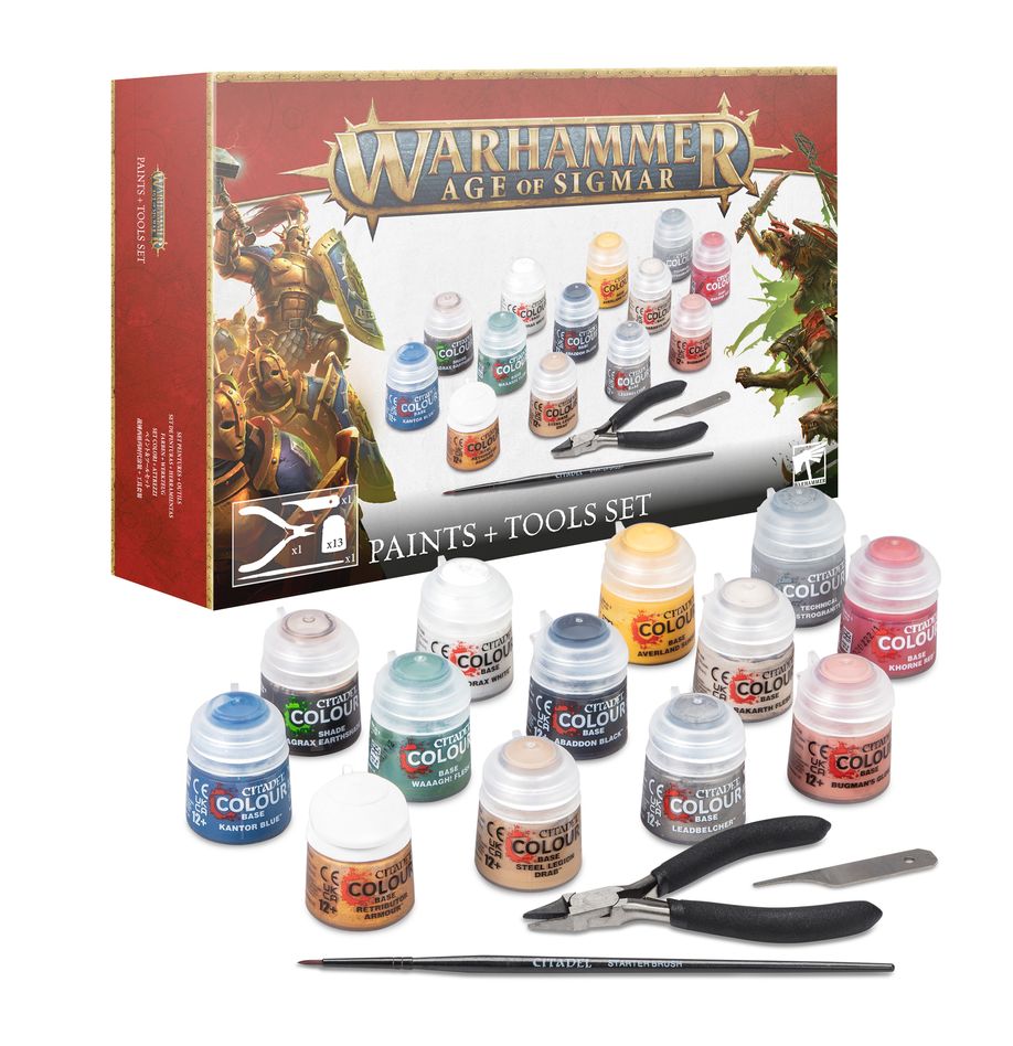 Warhammer Age of Sigmar: Paints + Tools Set | Boutique FDB