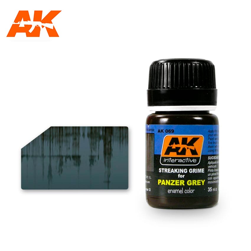 AK - Enamel Effects - Streaking Grime For Panzer Grey | Boutique FDB