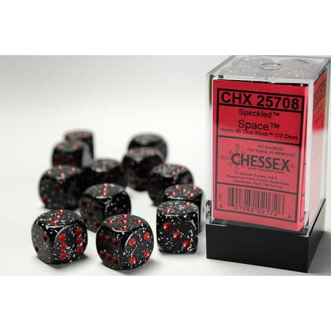 Speckled 12 * D6 Space 16mm Chessex Dice (CHX25708) | Boutique FDB