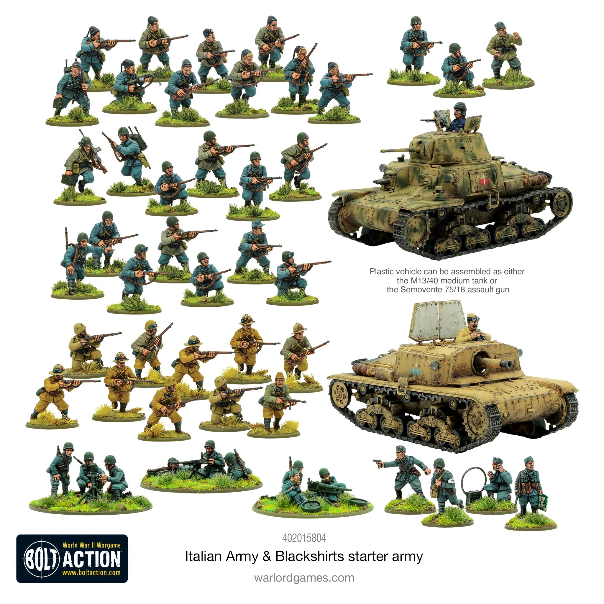 BOLT ACTION: ITALIAN ARMY & BLACKSHIRTS - STARTER ARMY | Boutique FDB