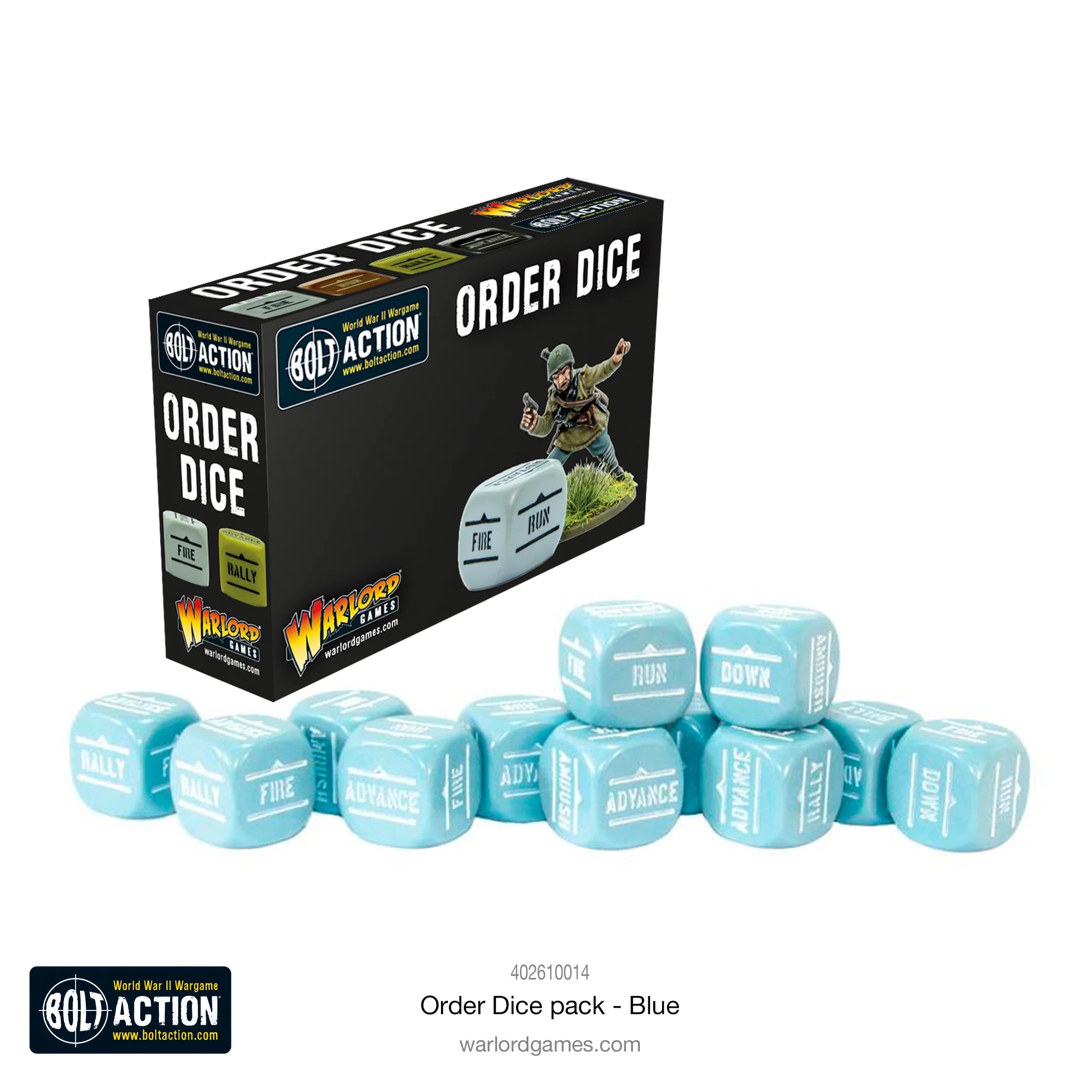 Bolt Action: Orders Dice Pack - Blue | Boutique FDB