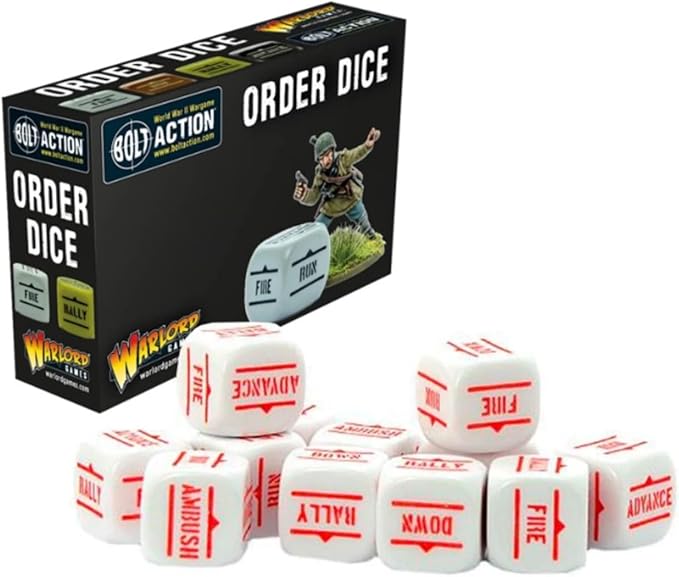 Bolt Action Order Dice (White) | Boutique FDB