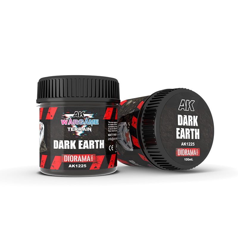 AK Interactive : Wargame Battle Ground Terrains - Dark Earth 100ml (Acrylic) | Boutique FDB