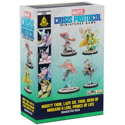 Marvel Crisis Protocol : Mighty Thor, Lady Sif, Thor, Hero of Midgard & Loki, Prince of Lies : Character pack | Boutique FDB