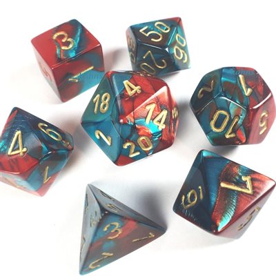 Gemini: 7Pc Red-Teal / Gold | Boutique FDB