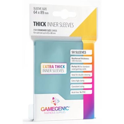 GAMEGENIC - THICK INNER SLEEVES (50) | Boutique FDB