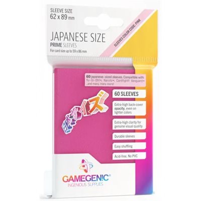 Gamegenic Sleeves : Japanese Size Matte Prime - Pink | Boutique FDB