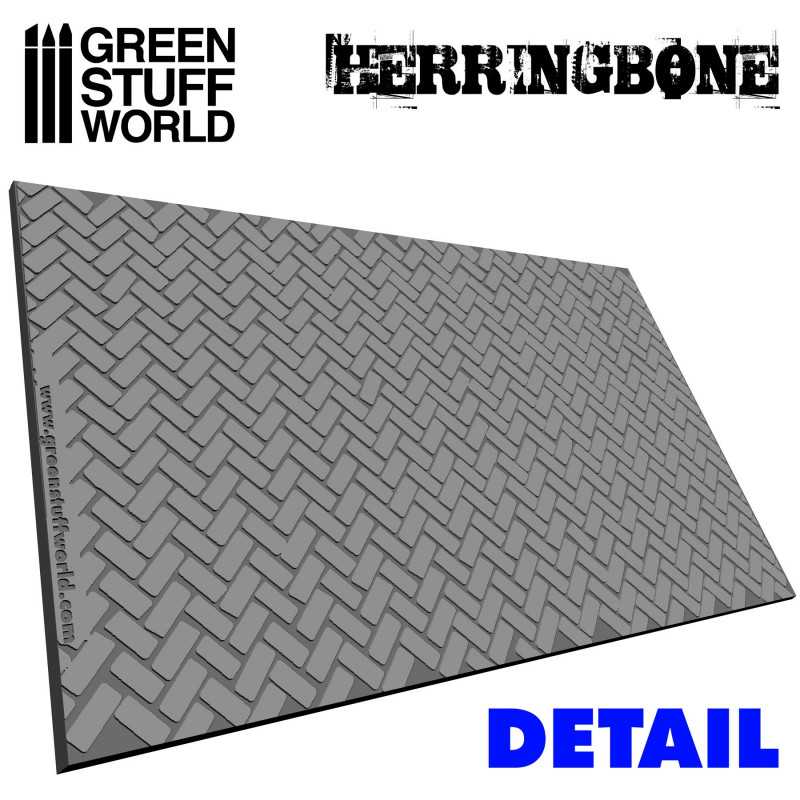 Green Stuff World : Rolling Pin - Herringbone | Boutique FDB