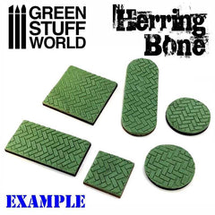 Green Stuff World : Rolling Pin - Herringbone | Boutique FDB