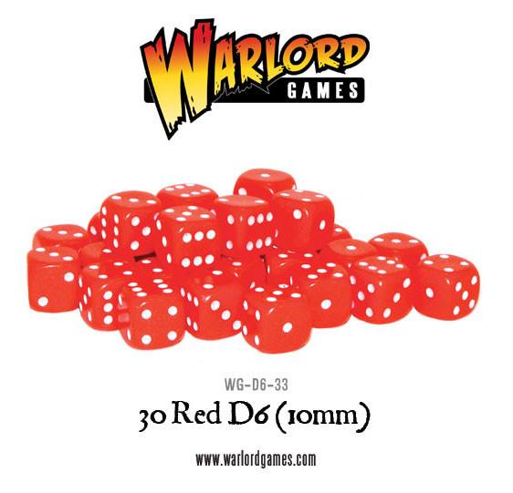 30 Red D6 (10mm) | Boutique FDB