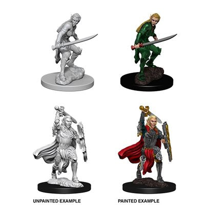 Dungeons & Dragons : Unpainted Miniatures - Wave 6 - Female Elf Fighter | Boutique FDB