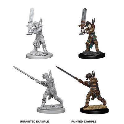 Pathfinder Deep Cuts Unpainted Miniatures: Female Human Barbarian | Boutique FDB