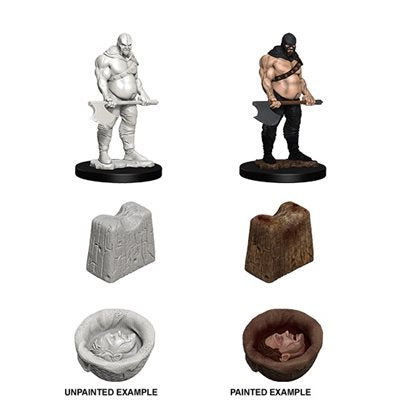 WizKids Deep Cuts Unpainted Miniatures: Executioner & Chopping Block | Boutique FDB