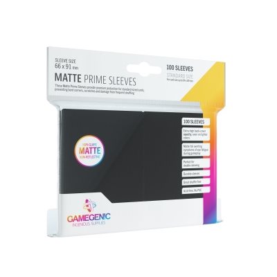 GAMEGENIC: MATTE PRIME SLEEVES - BLACK | Boutique FDB