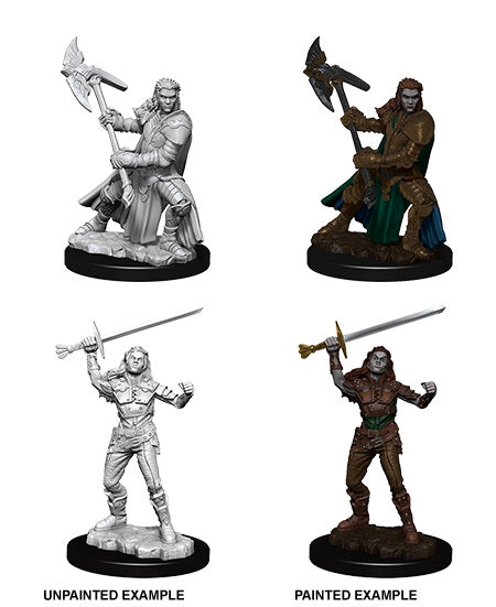 Dungeons & Dragons : Unpainted Miniatures - Wave 7 - Half-Orc Fighter | Boutique FDB