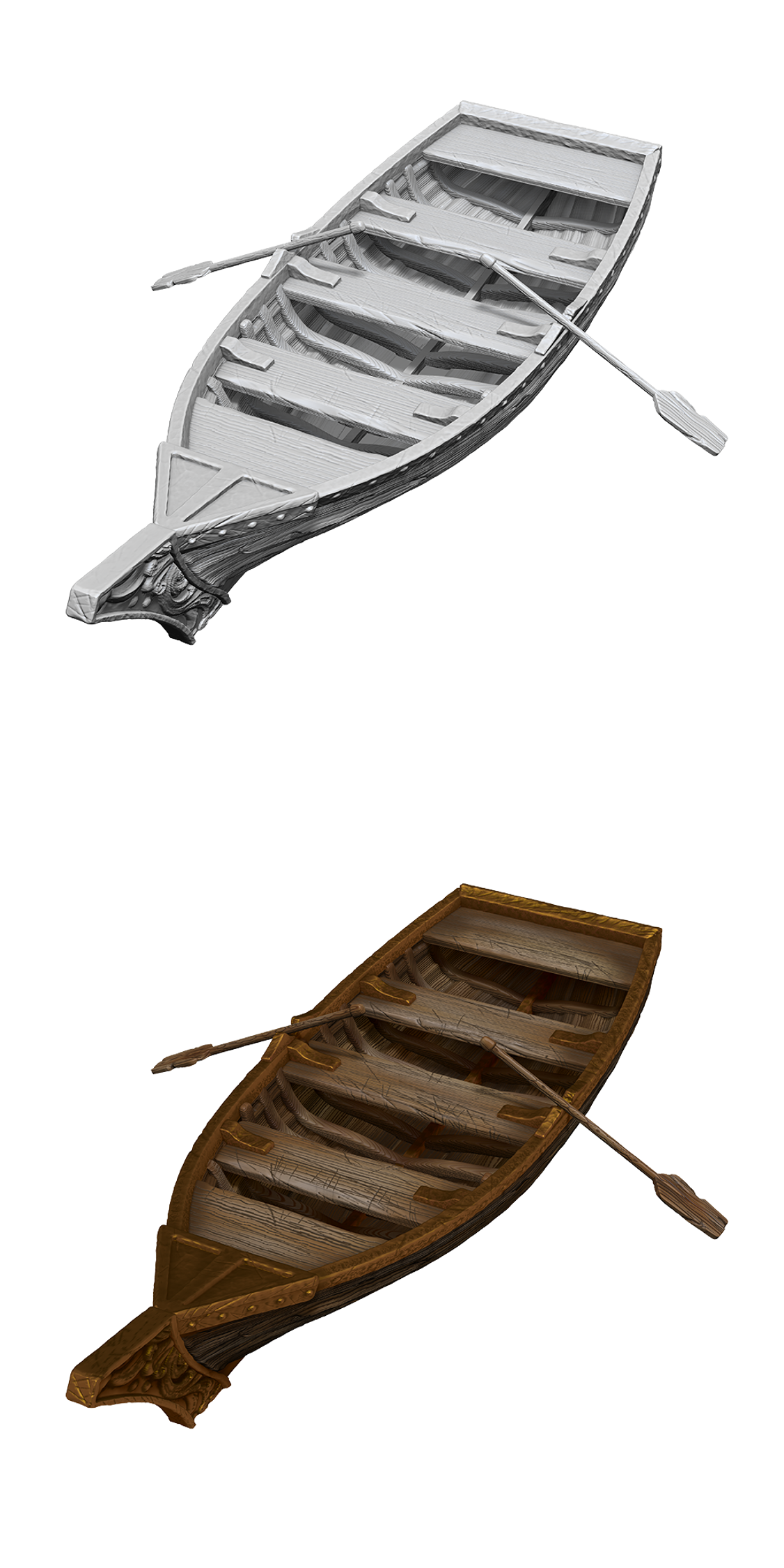 WIZKIDS UNPAINTED MINIS WV18 ROWBOAT AND OARS | Boutique FDB