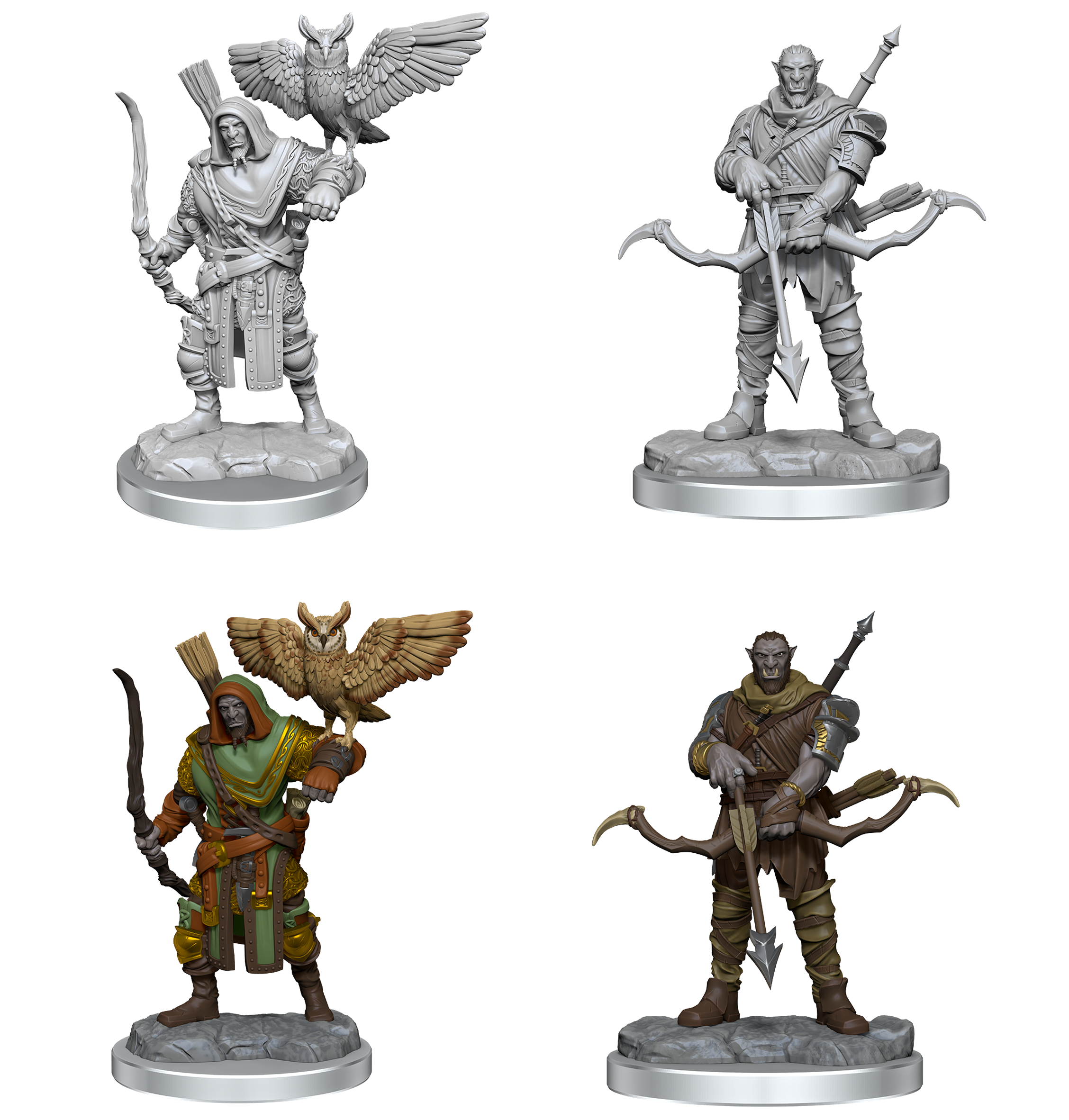 Dungeons and Dragons : Unpainted Miniatures - Wave 17 - Orc Ranger Male | Boutique FDB