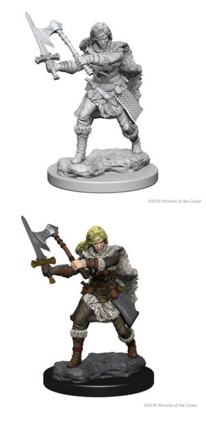 DND UNPAINTED MINIS WV1 FEMALE HUMAN BARBARIAN | Boutique FDB